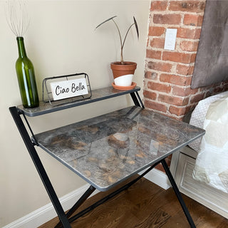 Venetian Plaster Floral Desk