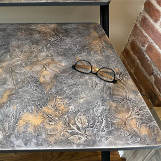 Venetian Plaster Floral Desk